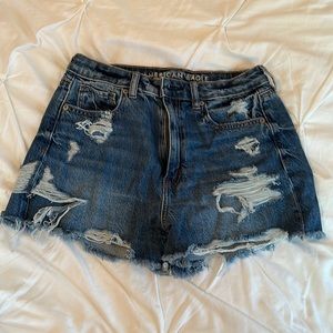 American eagle shorts, size 6, denim blue distressed